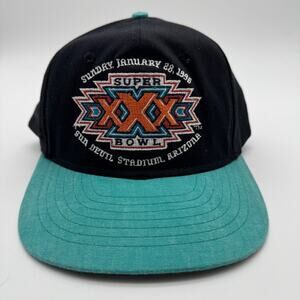 Vintage Super Bowl XXX Hat Mens Dallas Cowboys Steelers Snapback Embroidered